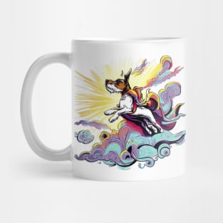 Flying Jack Russell Terrier Cape Art Mug